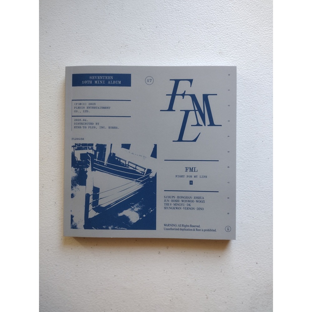 Seventeen 10th Mini Album FML Fight for My Life Ver 3 Photobook K-Pop  no CD